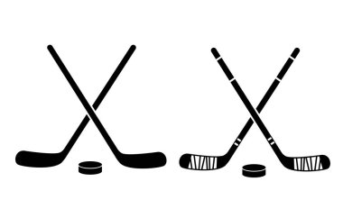Hockey Stick Flat Icon On White Background clipart
