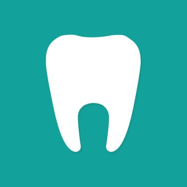 Uzun gölge ile diş simgesi