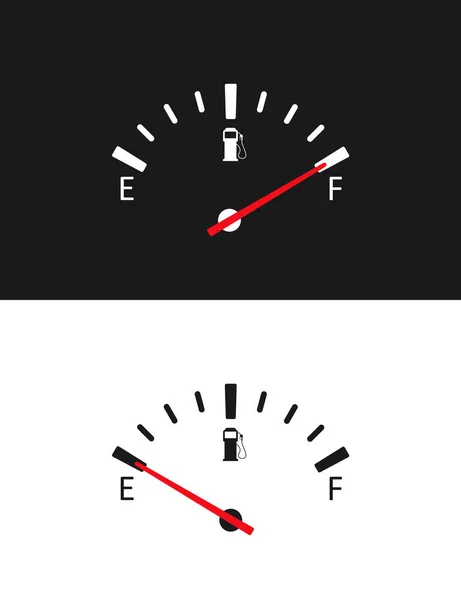 Het Pictogram Van Vector Van Indicator Van Het Brandstof — Stockvector