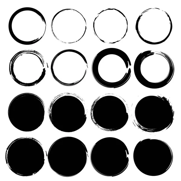 Black Color Stains Isolated White — Stock Vector