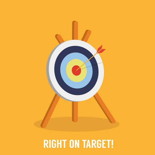 Successful Shoot Darts Target Aim Icon White Background Vector Illustration — Stock Vector