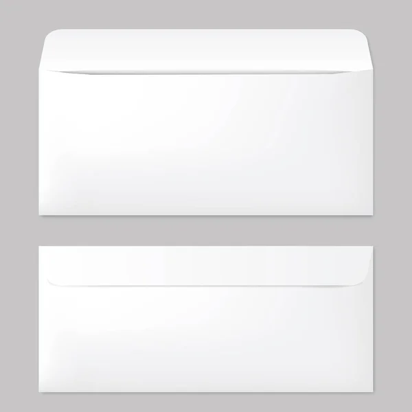 空白纸张模拟信封为您的设计 矢量正面信封模板 — 图库矢量图片#