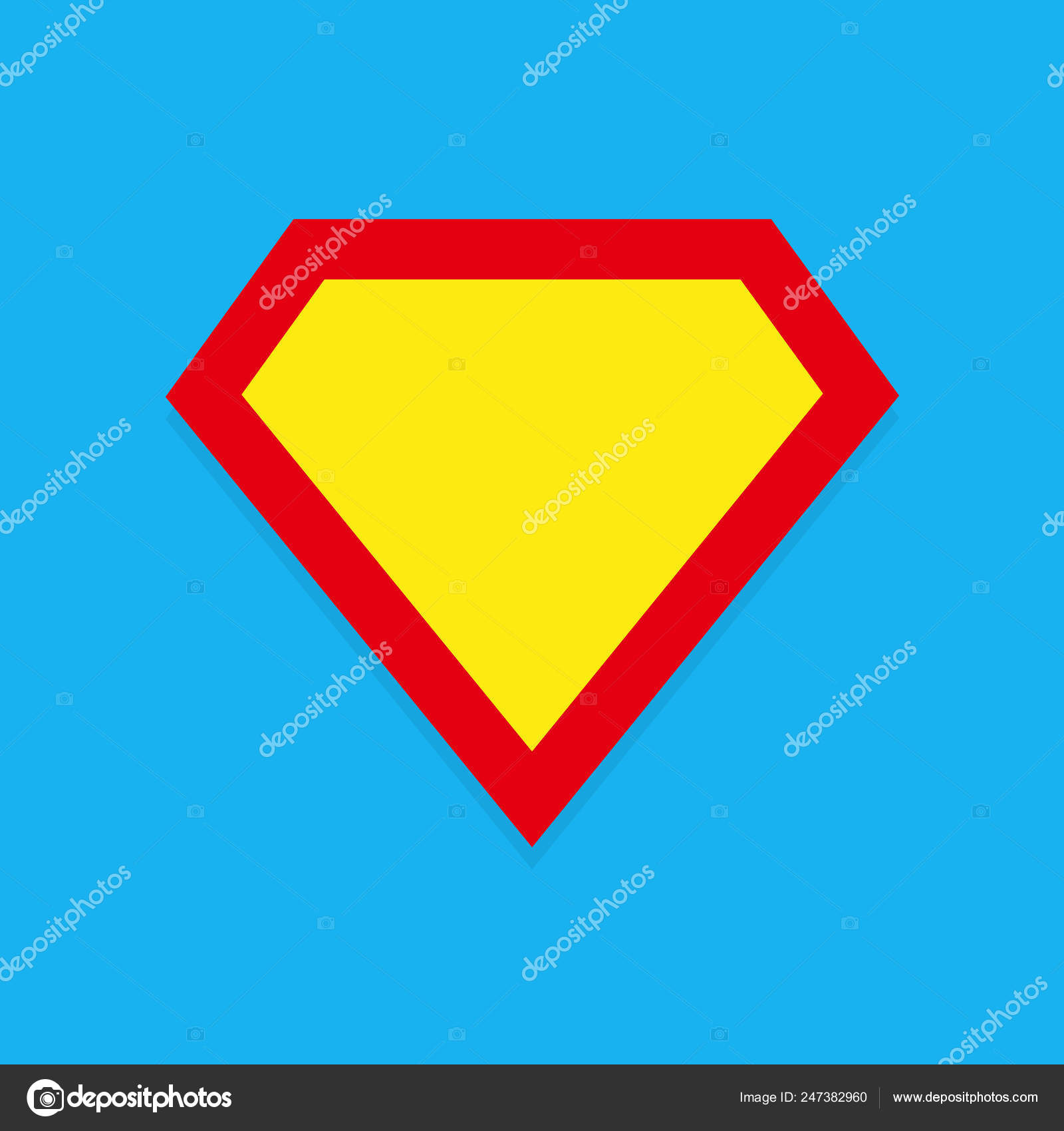 Superhero Vector Icon Superman Logo Frame Stock Vector Image by Regarding Blank Superman Logo Template