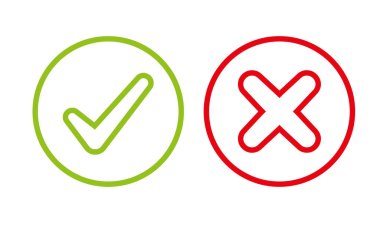 Onay işareti simgesini, vektör illüstrasyon kavramı görüntü simgesi