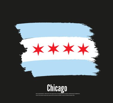 Chicago bayrak, vektör çizim