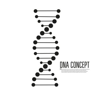 DNA vektör düz simgesi