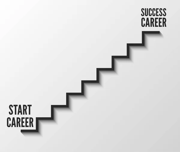 Career Ladder Step Step — Stock Vector