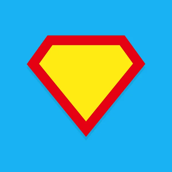Ícone Vetorial Super Herói Superman Quadro Logotipo — Vetor de Stock