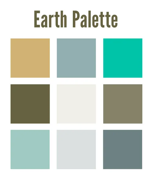 Earth Palette Tone Vector Illustration — Stock Vector