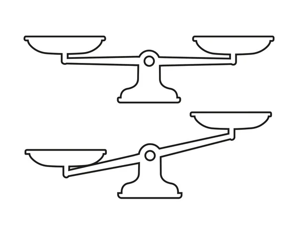 Balances Conception Plate Illustration Vectorielle Sur Fond Blanc — Image vectorielle