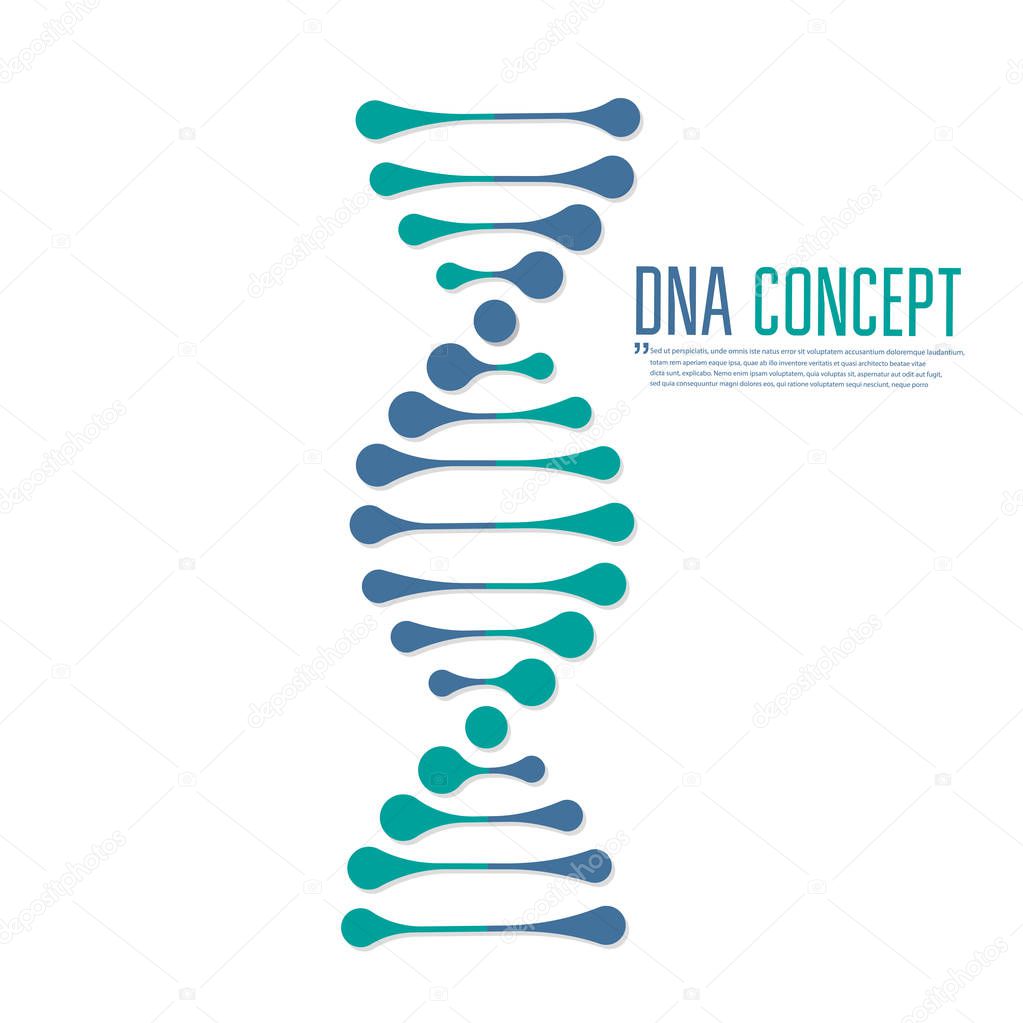 Dna vector flat icon