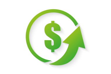 Maliyet sembol simge. Vektör simgesi