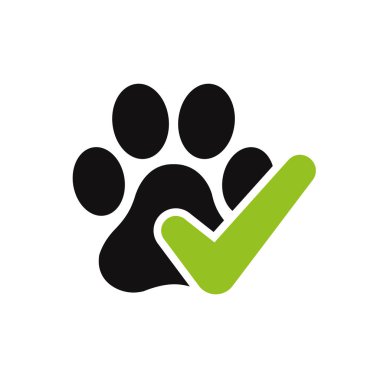 Evde beslenen hayvan dostça vektör simge logosu