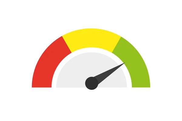 Ícone Velocímetro Sinal Com Seta Ilustração Vetorial — Vetor de Stock
