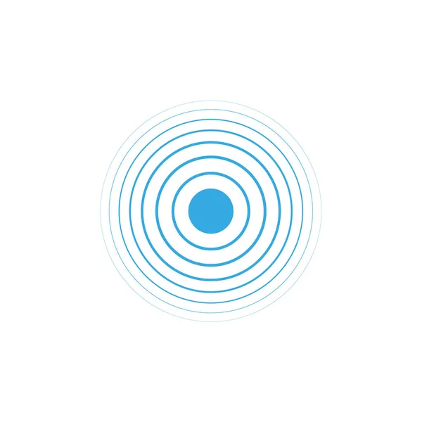 Blue Water Rings Circle Wave Vector — Stock Vector