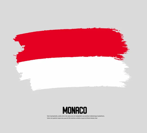 Bandera Mónaco Vector Icono — Vector de stock
