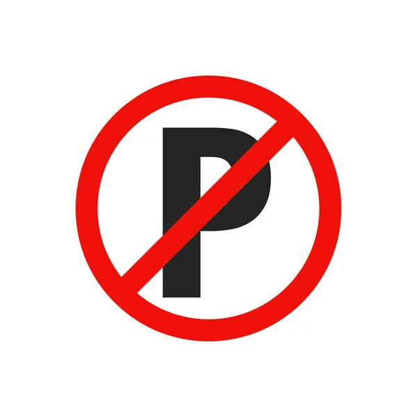 No parking or stopping sign, vector — Stock Vector