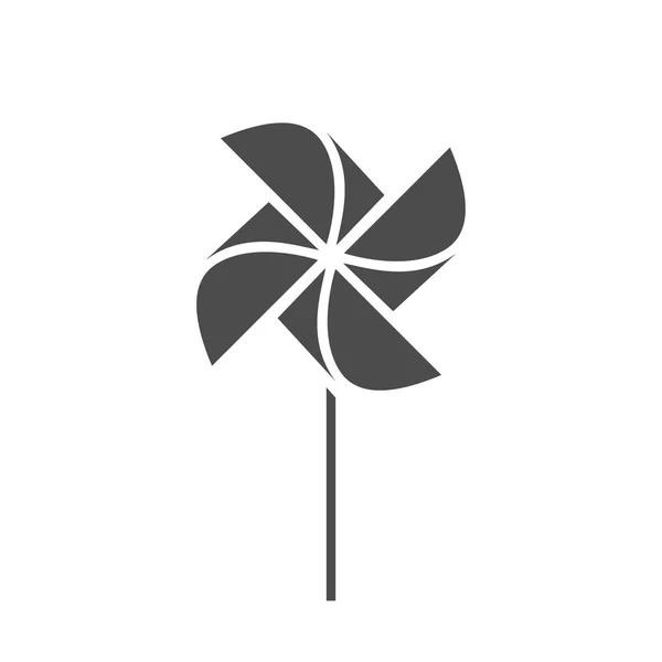 Het pinwheel logo platte pictogram vectorillustraties. — Stockvector