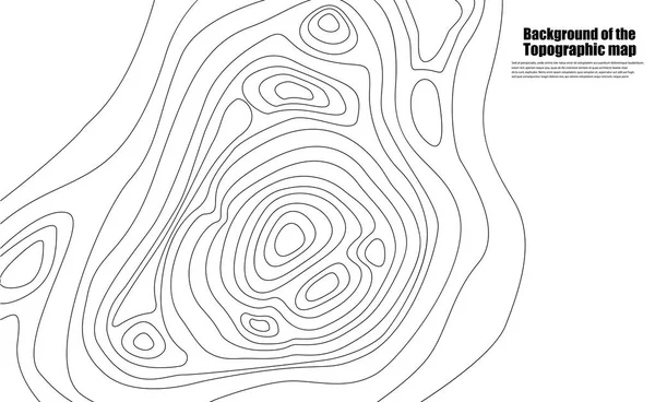 Kartenlinie der Topographie. Vektorhintergrund der topografischen Karte — Stockvektor