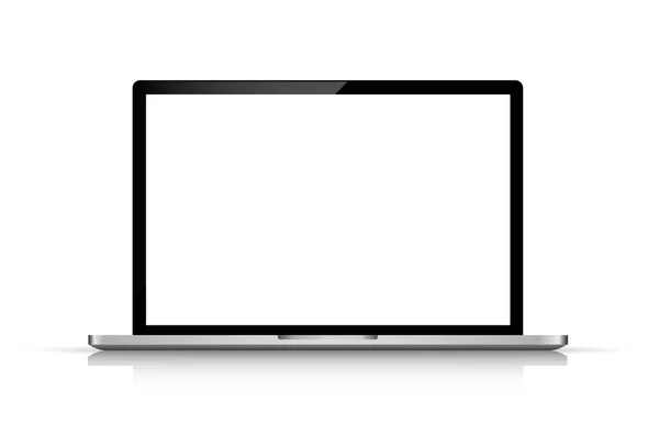 Moderne glanzende laptop geïsoleerde vector — Stockvector