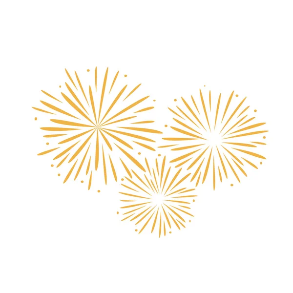 Fireworks isolated. Beautiful fireworks. Bright decoration celebration, anniversary, festival. Vector — Stock Vector