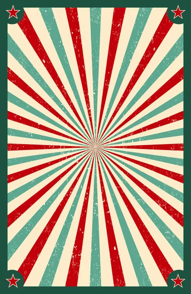 Zonlicht retro verticale achtergrond. Ray patroon achtergrond. Oude starburst. Circus stijl — Stockvector