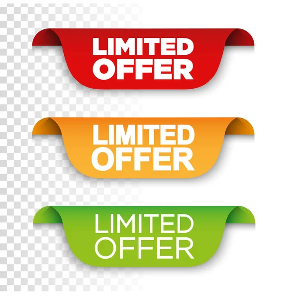 Banner Limited offer. Vector ribbon banner — Stock Vector