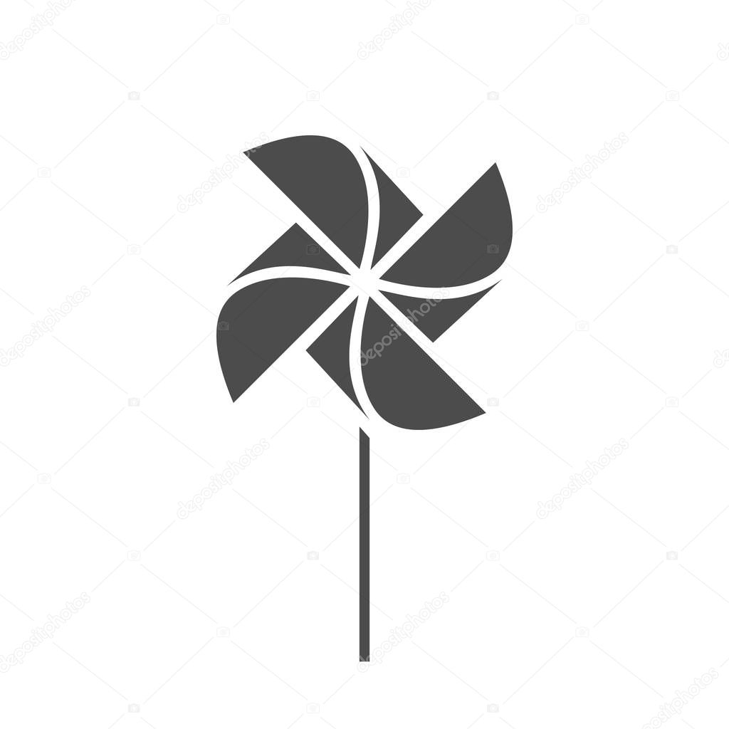 The pinwheel logo flat icon vector illustrations.
