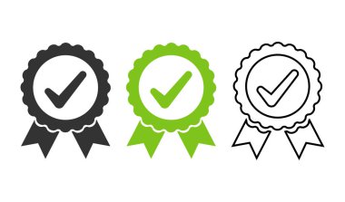 Onay işareti sembol vektör ya da illüstrasyon kavramı vektör simge