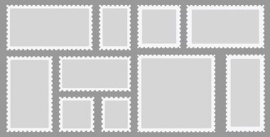 Posta pulları çerçeve arka plan üzerinde ayarlayın. Vektör çizim.