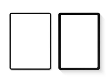 Tablet, cihaz. Gölge ile vektör illüstrasyon çerçevesi
