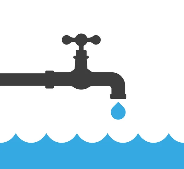 ¿Apagar el agua? vector onceptual — Vector de stock