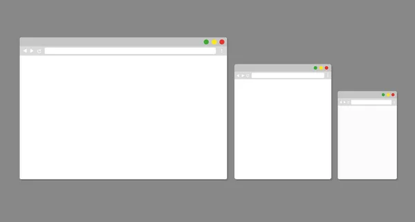 Simple browser vindue, flad vektor illustration koncept – Stock-vektor