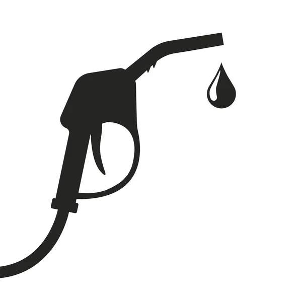 Icono del vector de combustible. Icono negro sobre fondo blanco — Archivo Imágenes Vectoriales