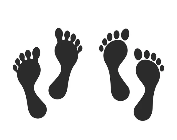 Human foot. Footprint path, footprints. vector illustration concept image icon — Stock Vector