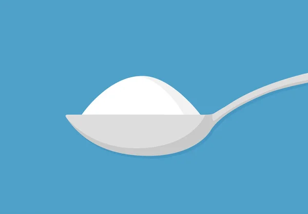Ложка с сахаром, солью, мукой или другим ингредиентом — стоковый вектор