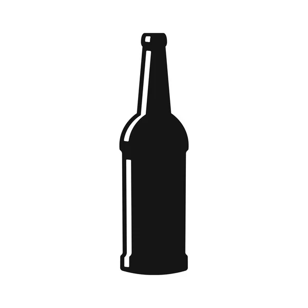 Bouteille de bière silhouette icône vectorielle — Image vectorielle