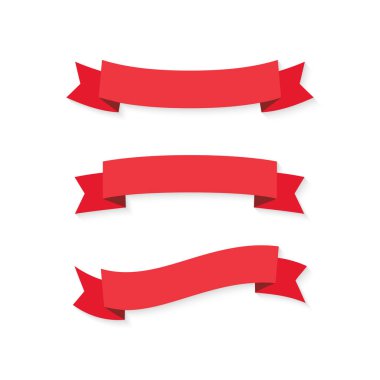 Vektör şerit afiş seti