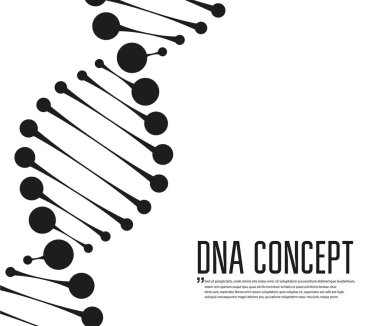 DNA vektör üvel veya kromozom simgesi çizimi