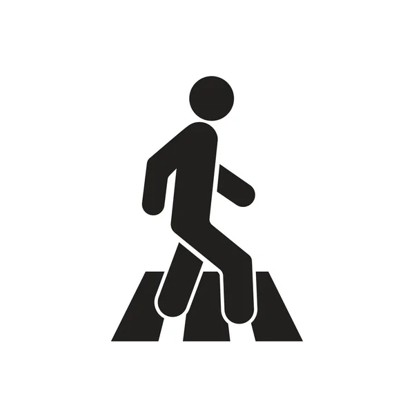 Crosswalk icono vector — Vector de stock