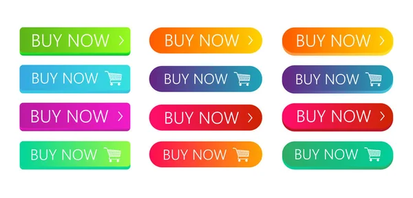 Vector Set banner botão comprar agora — Vetor de Stock