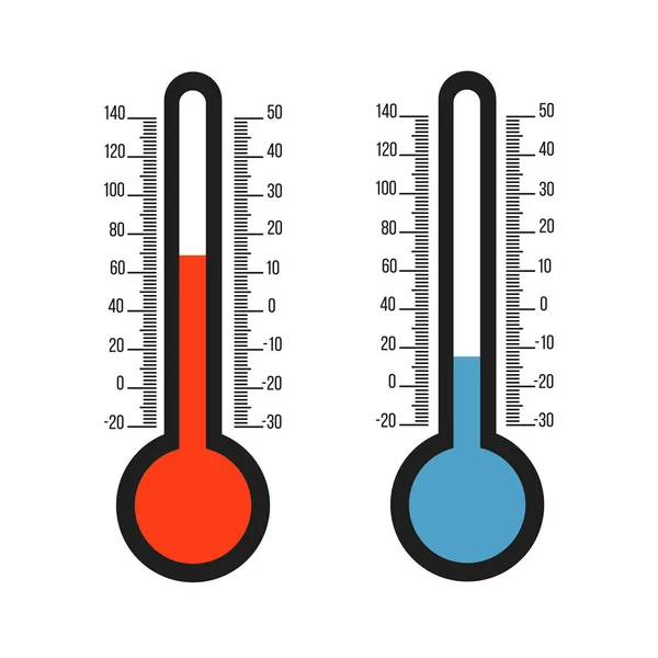 Thermometer flat icon — Stock Vector