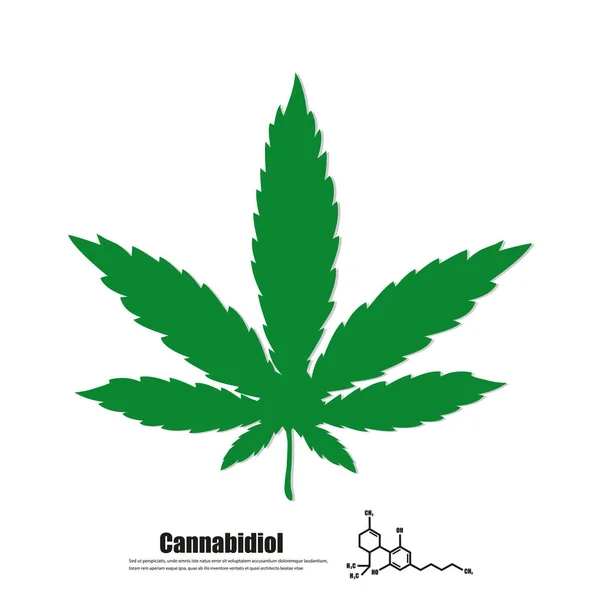 Cannabis-Zeichen. Vektorillustration — Stockvektor