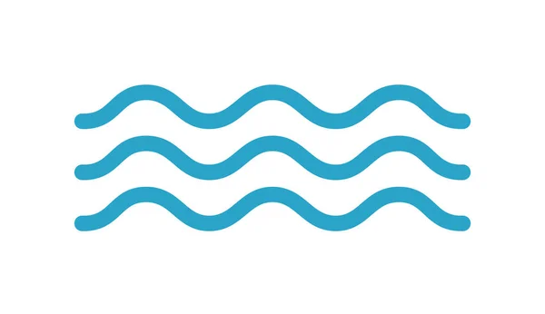 Icona con le onde. Illustrazione vettoriale — Vettoriale Stock
