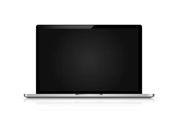 Moderne glanzende laptop geïsoleerde vector — Stockvector