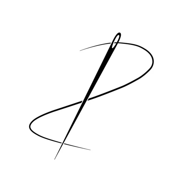 Icono de aguja. Ilustración vectorial plana — Vector de stock