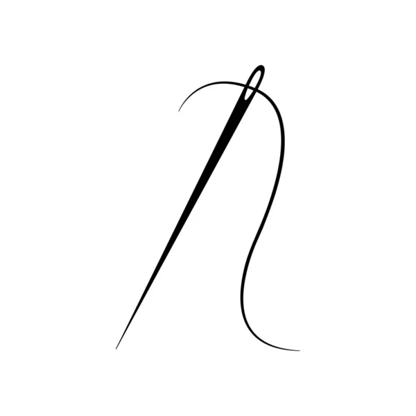 Icono de aguja. Ilustración vectorial plana — Vector de stock