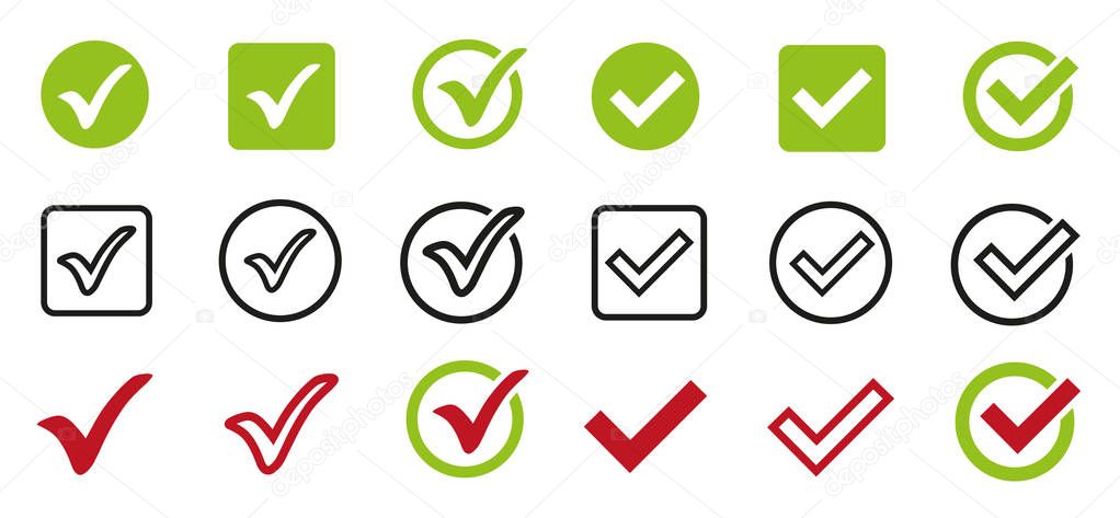 Check mark icon. vector illustration