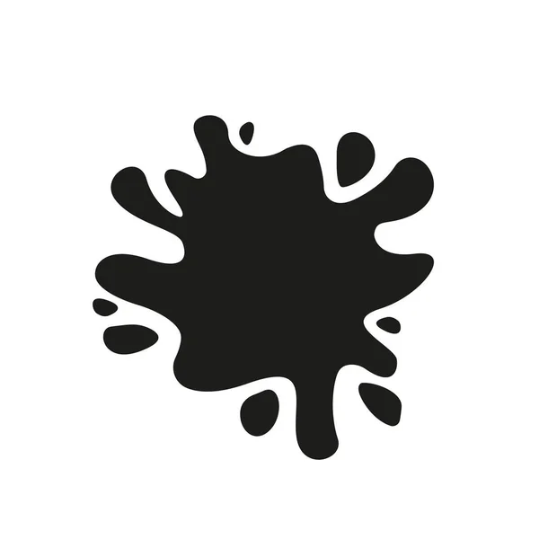 Icona macchie di inchiostro nero su sfondo bianco — Vettoriale Stock
