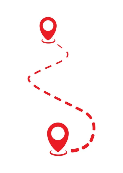Pino de localização ou ícone do ponteiro do mapa, símbolo do vetor — Vetor de Stock